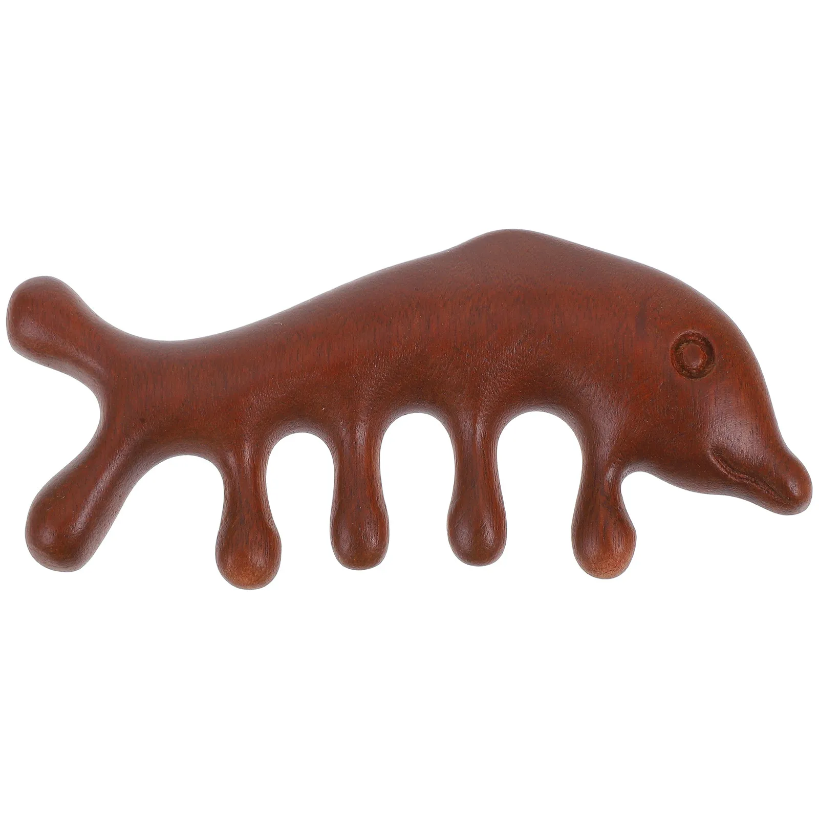 

Резная вручную расческа-массажер из сандалового дерева в форме дельфина для головы и кожи головы, деревянный массажер для расслабления, стимуляции роста волос, ухода за шеей и спиной, для ежедневного использования