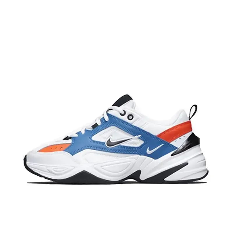 Los zapatos para correr Nike M2K Tekno para hombre y mujer son antideslizantes, resistentes al desgaste, cómodos retro y zapatos para papá en blanco, azul y rojo