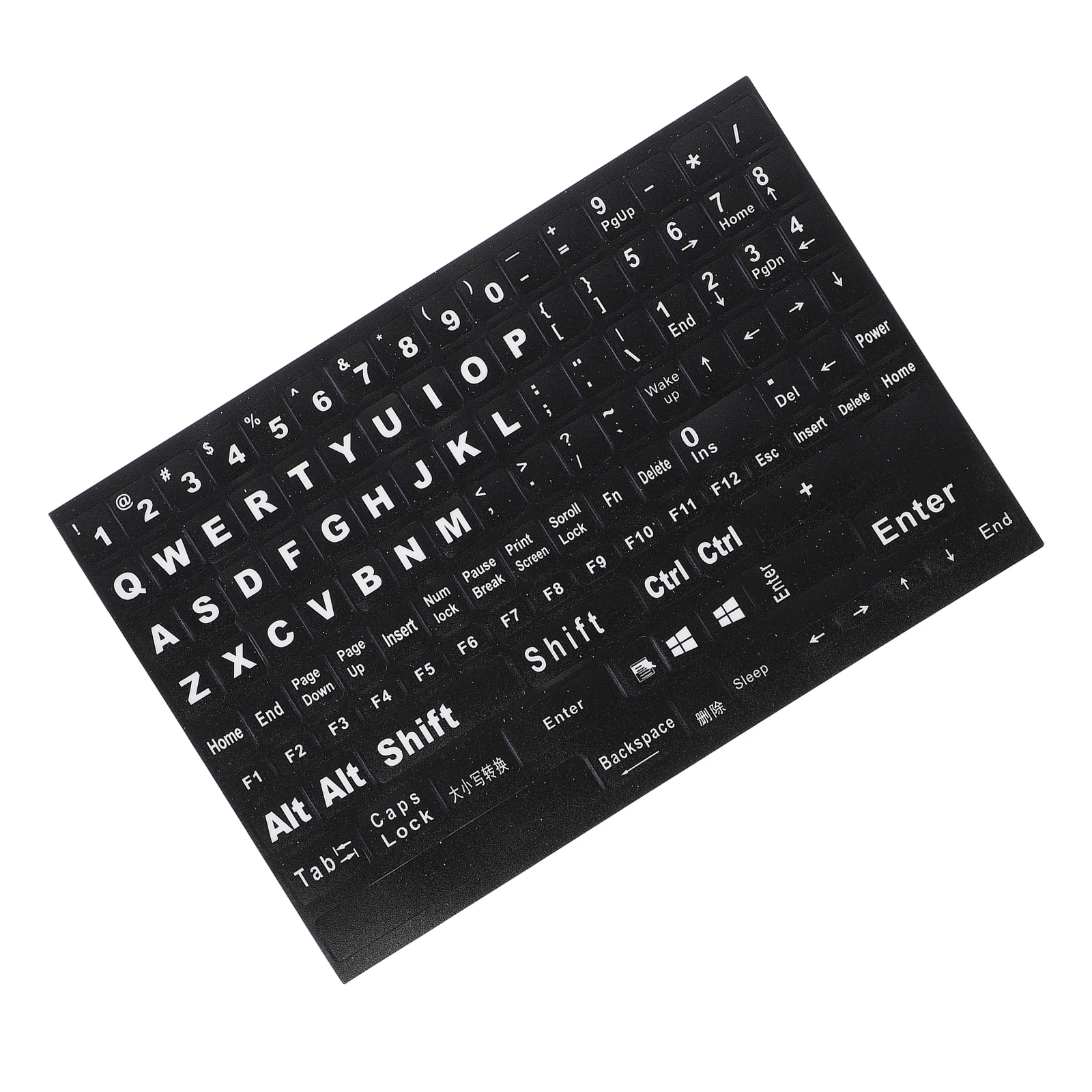 Letter Stickers English Keyboard Letters Replacement Universal Language Black Pvc Computer