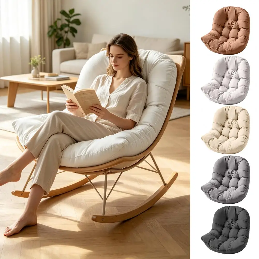 Egg Chair Cushion with Back Support, Hanging Swing Chair Pad with Ties, Waterproof Seat Cushion for Hanging Egg Chairs