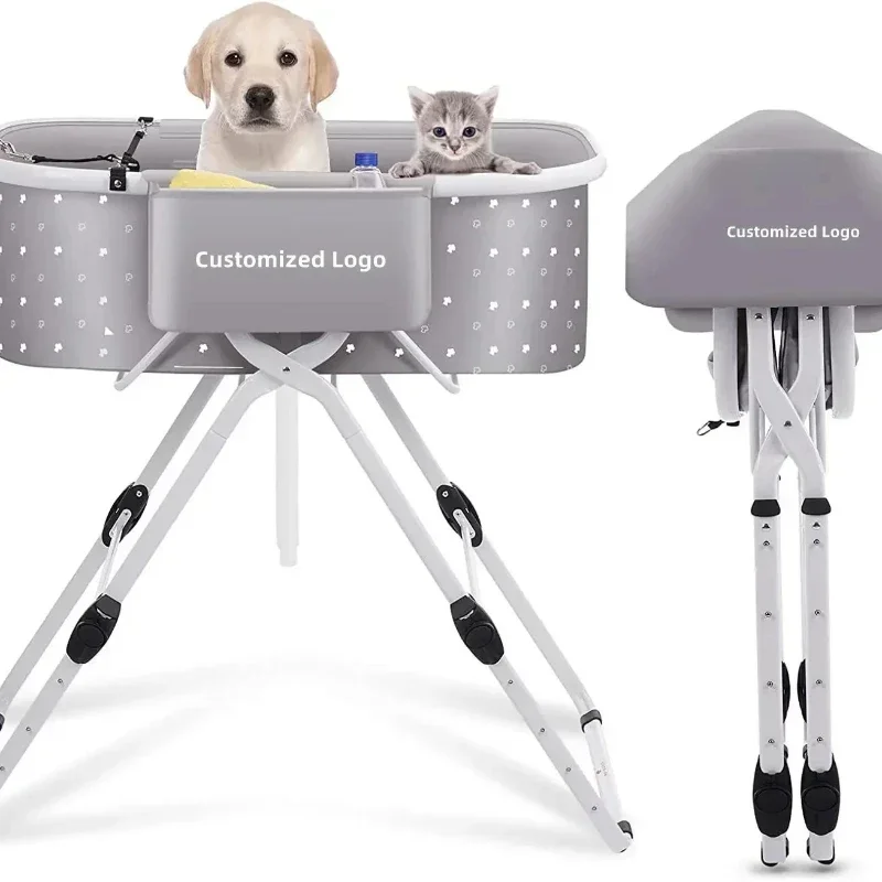 

Portable Pet Bathtub Foldable Elevatable Small Medium Dog Washing Pool for Bathing Shower Grooming Cat Bathtub Pet Supplies