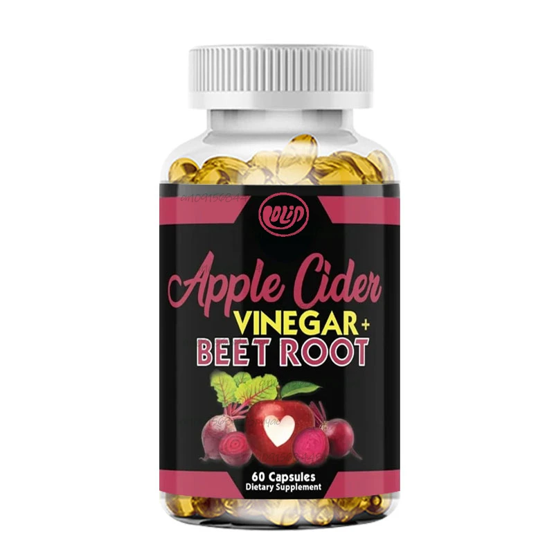 

Apple cider vinegar+beetroot capsules, detoxifying, promoting nitric oxide+energy enhancer (60 capsules per bottle)