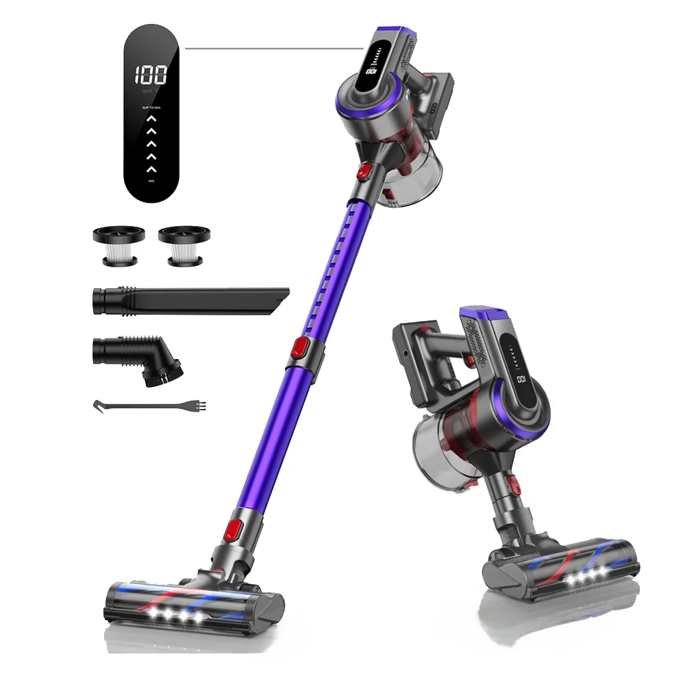 Buture JR400 450W 38000Pa Powerful Cordless Vacuum Cleaner Wireless Handheld For Home Appliance with Touch Screen 55 Min Runtime