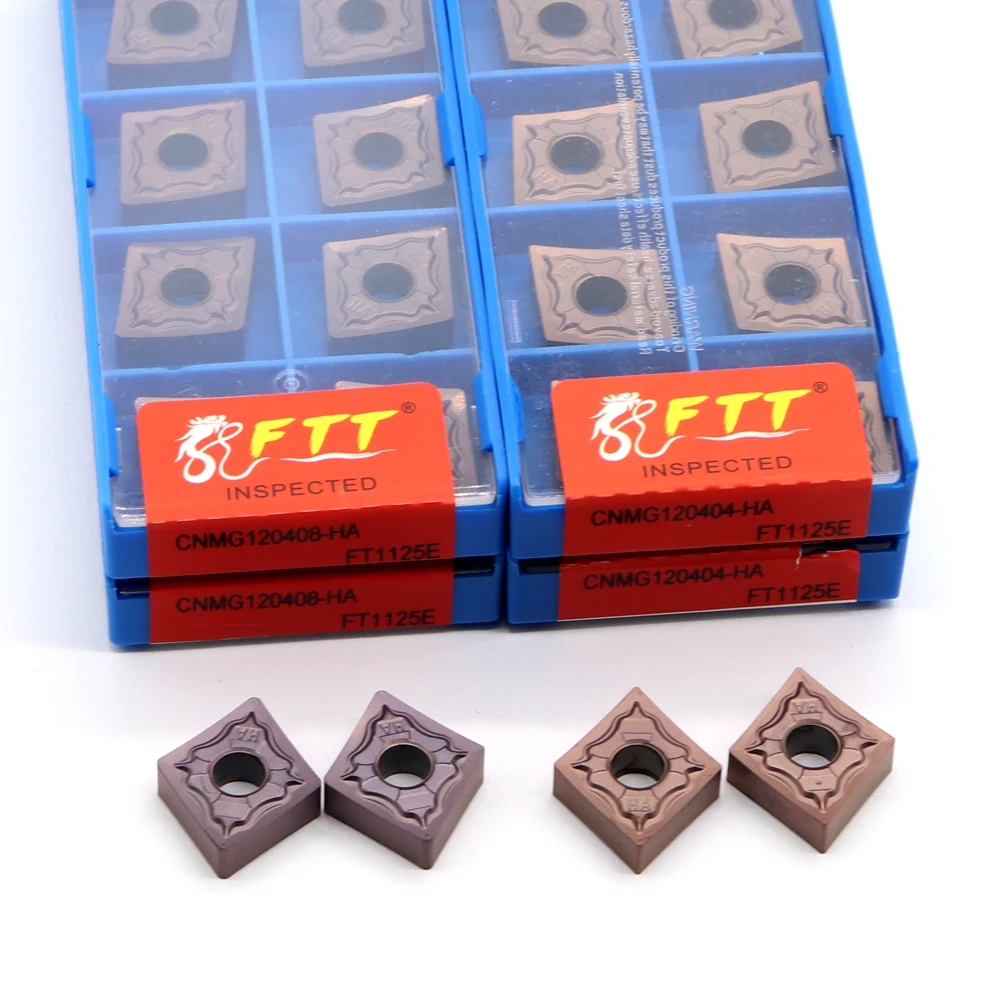 CNMG120404 CNMG120408-HA FT1125E Carbide Inserts External Turning Tool Metal Blade CNC Lathe Cutter Tools TNMG 160404