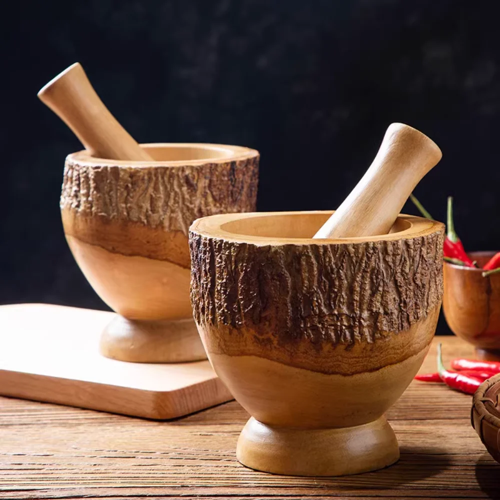solid wood garlic molar household manual paste artifact grinder