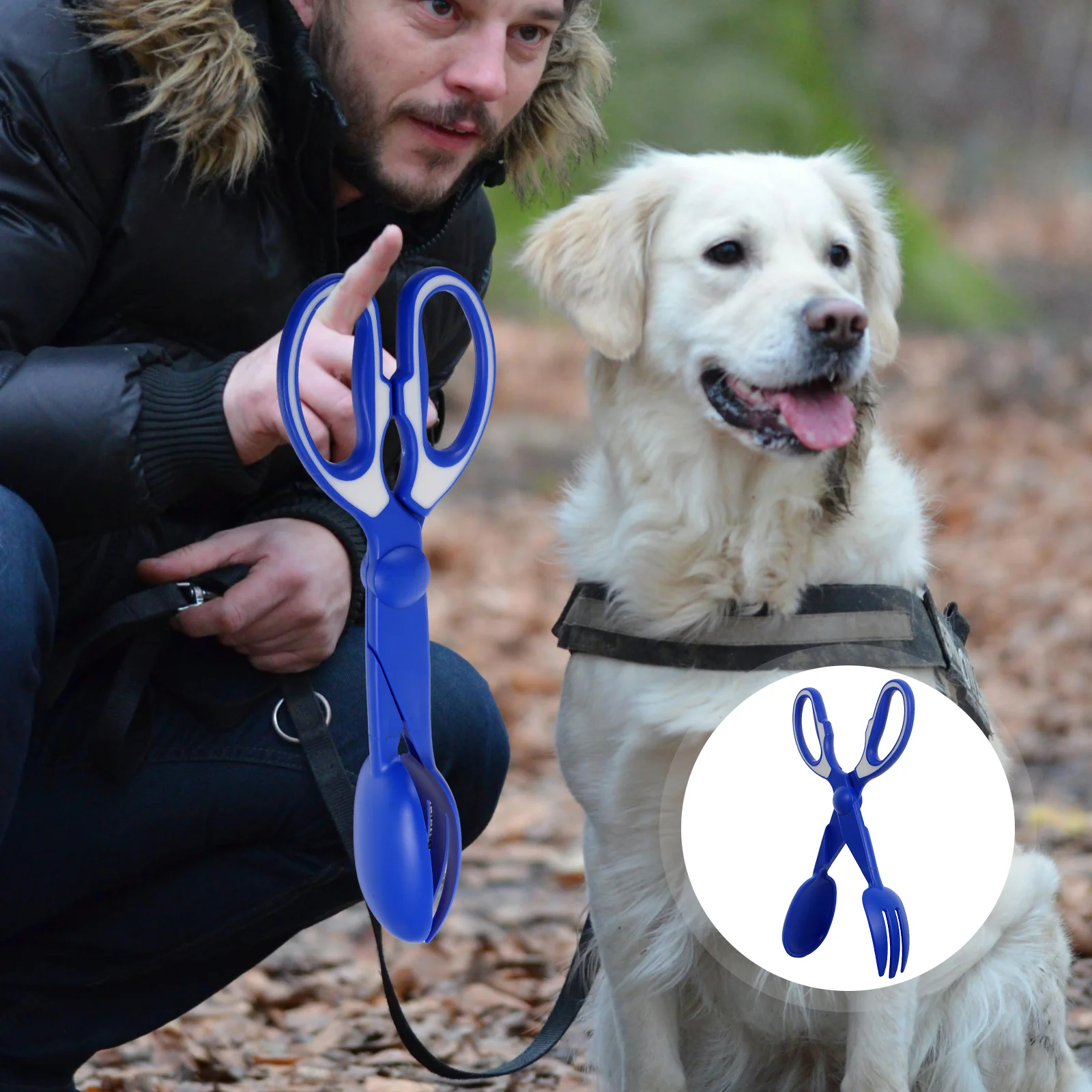 

2Pcs Dog Waste Scooper Portable Lightweight Pet Poop Grabber Outdoor Indoor Waste Picker Poop Clamp Pet Supplies