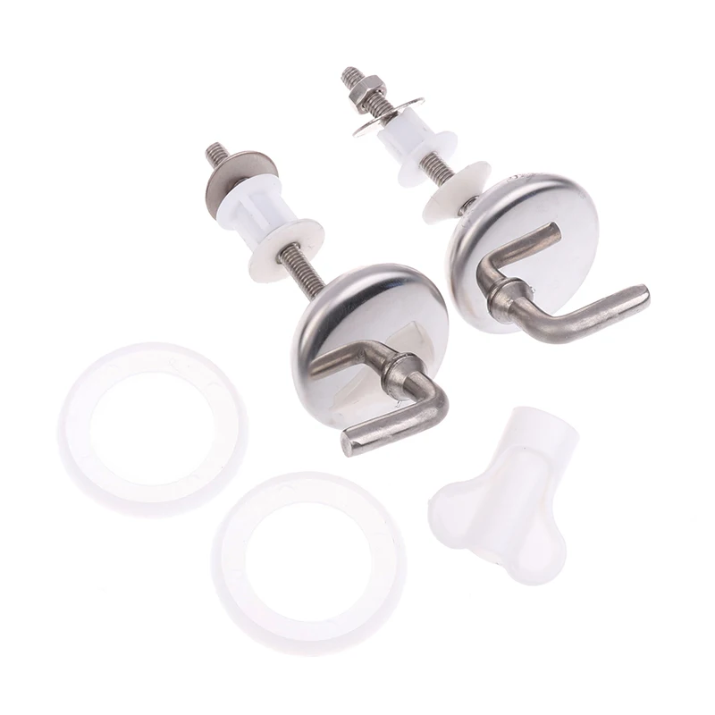 

2 шт./лот, петля для сиденья унитаза из нержавеющей стали, монтажный разъем с монтажной шайбой, запасные части, инструмент для ремонта унитаза