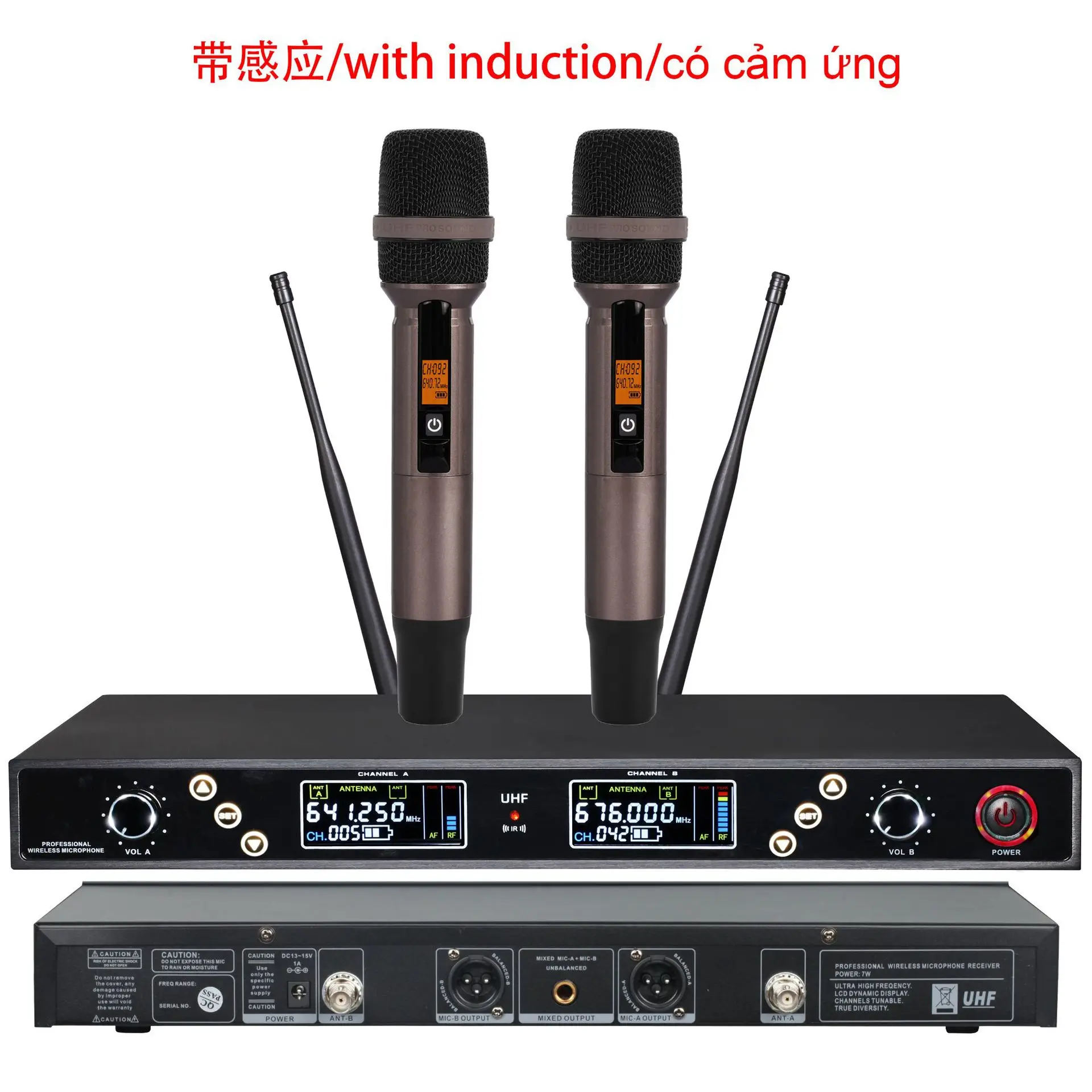 U-segment infrared frequency matching one to two, wireless handheld, microphone microphone, collar clip meeting