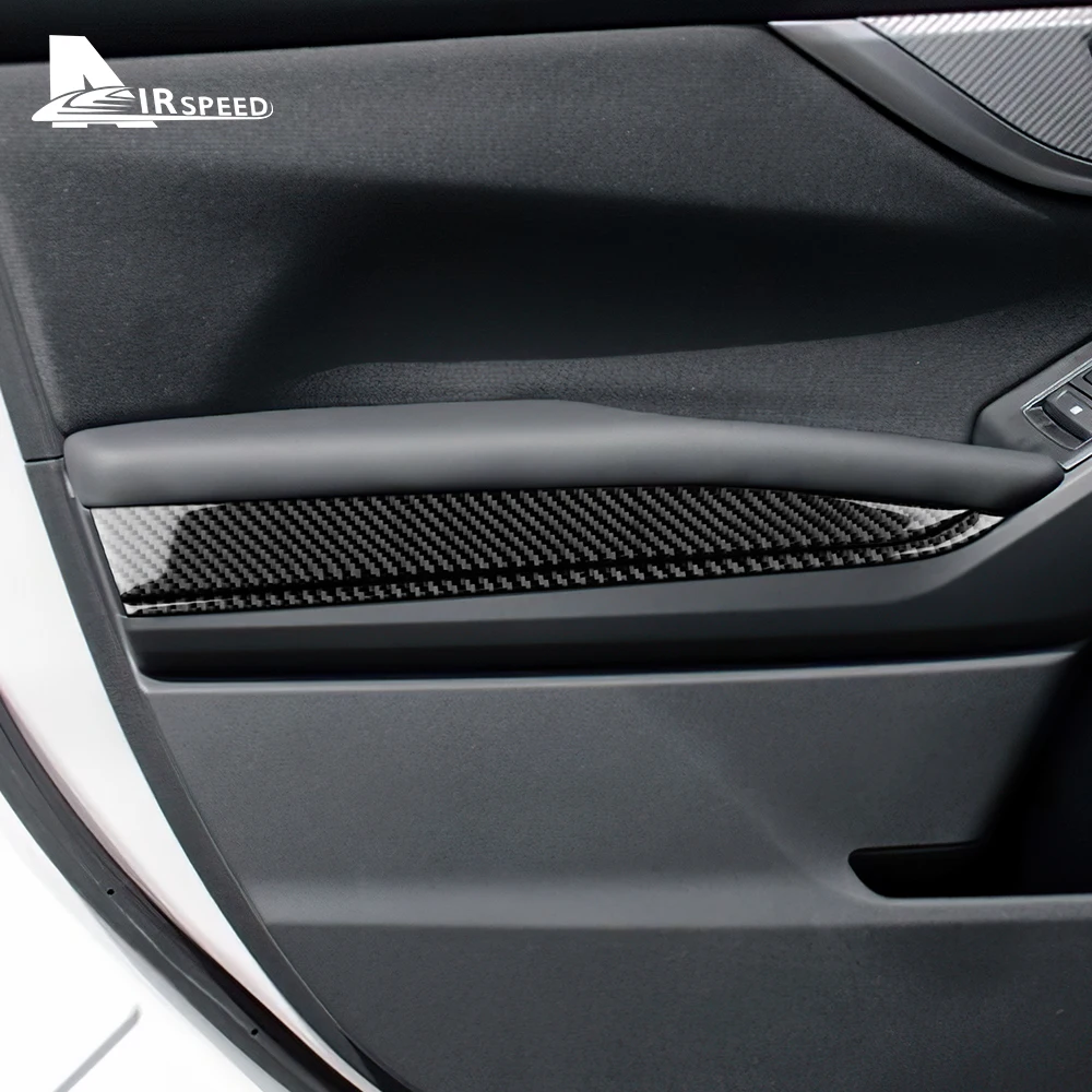 

Real Soft Carbon Fiber Door Armrest Handle Decoration Cover Trim Sticker For Subaru WRX/WRX STI 2022 2023 Interior Accessories