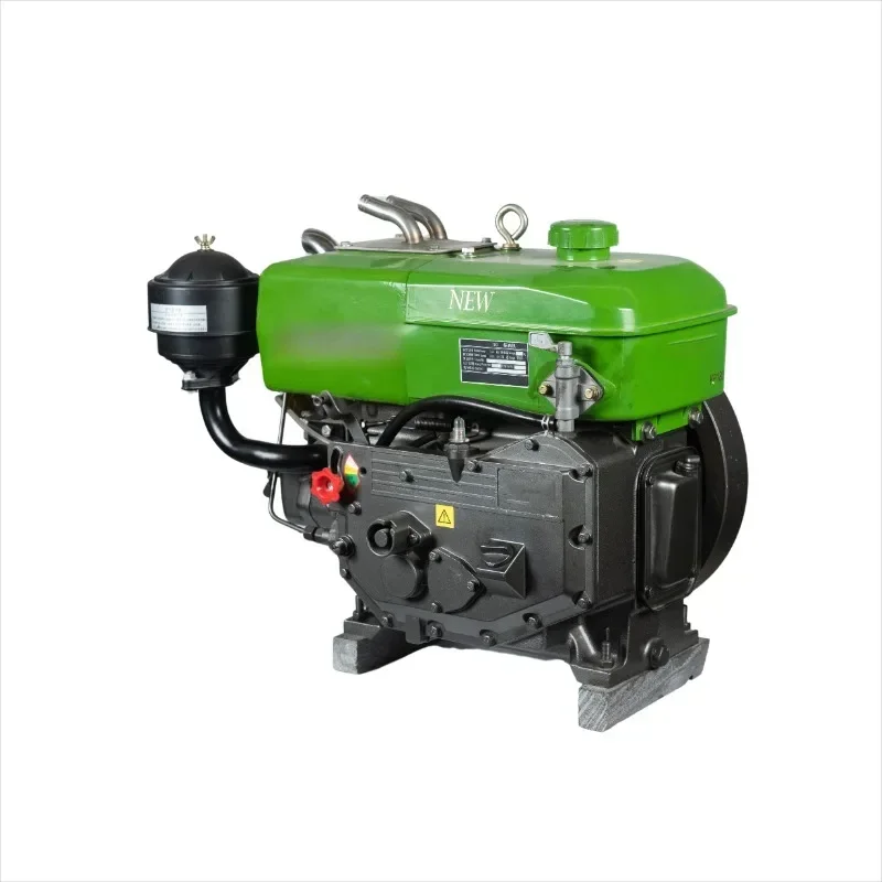 

Four-stroke heavy-duty hand-cooled single-cylinder diesel engine is newly used in agriculture and ships