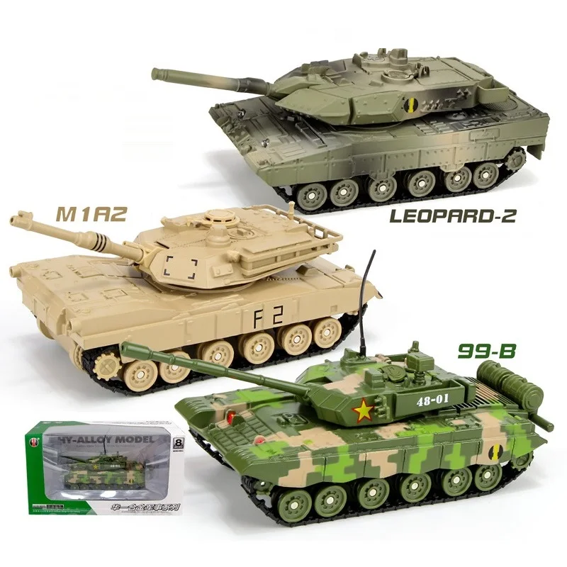 主力タンクヒョウ2 M1A2エイブラムスタイプ99シミュレーション絶妙なdiecastsおもちゃ車華1:48合金ミリタリーモデル