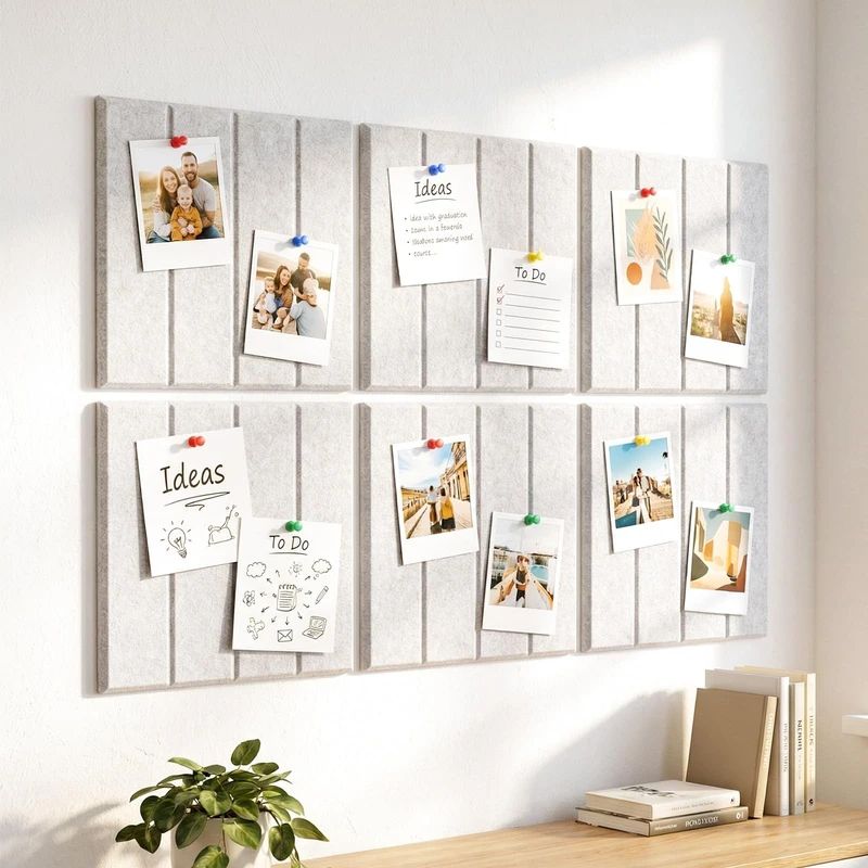 Large Soundproof Felt Wall Tiles Cork Pin Note Photo Bulletin Boards Decor for Home Ceiling Sound-absorbing Acoustic Wall Panels