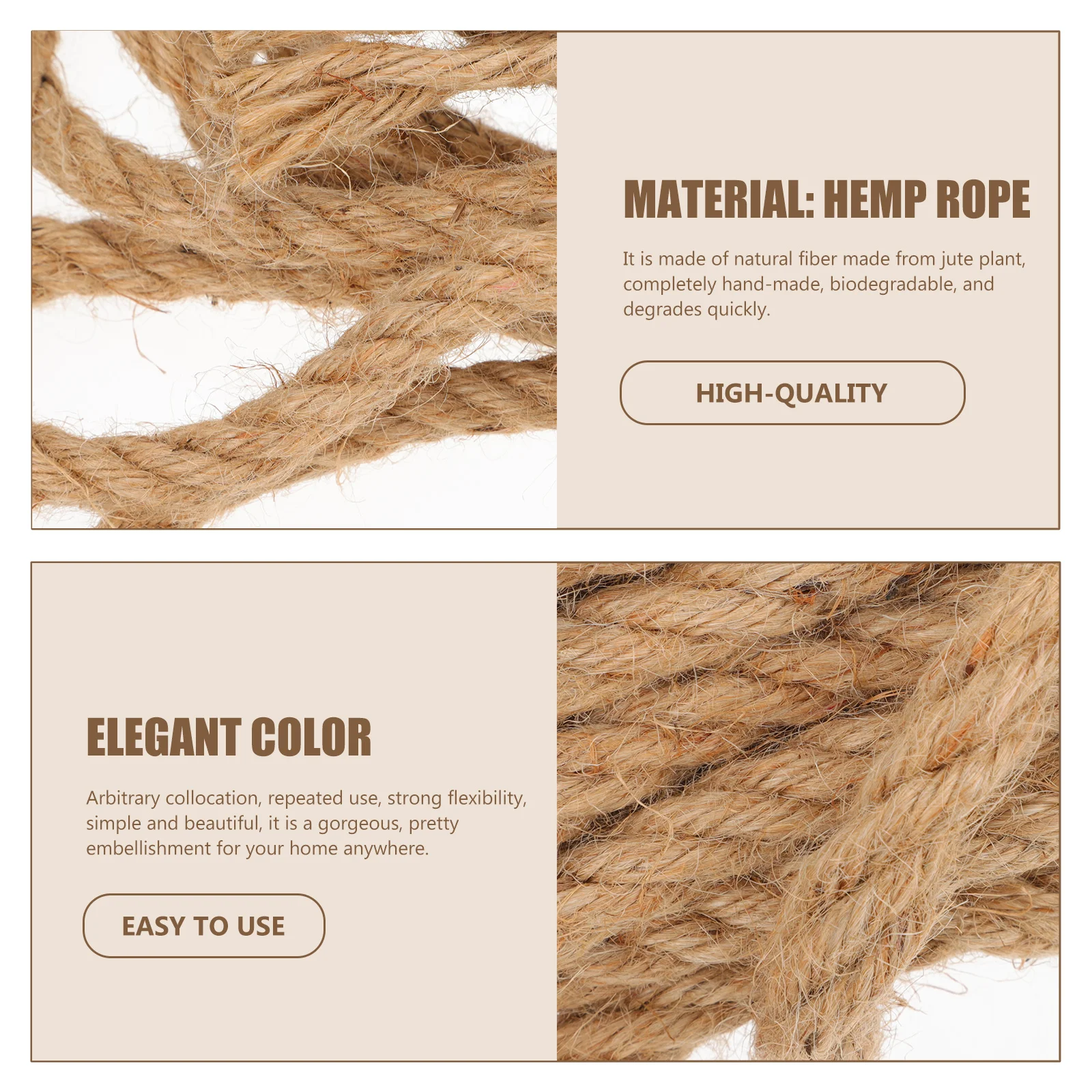 

Elegant 100M Jute Rope Handwoven Twine Home Accessories Craft Hemp Decorative Packaging Christmas Tree Gift Wrapping Party