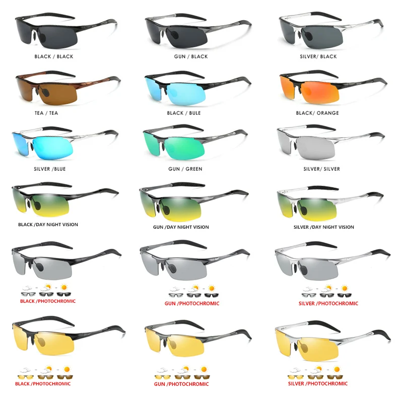 Luxury Brand 2022 Aluminum Sunglasses For Men Polarzed Sun Glasses Man Day Night Driving Anti-Glare Wome Oculos De Sol Masculino