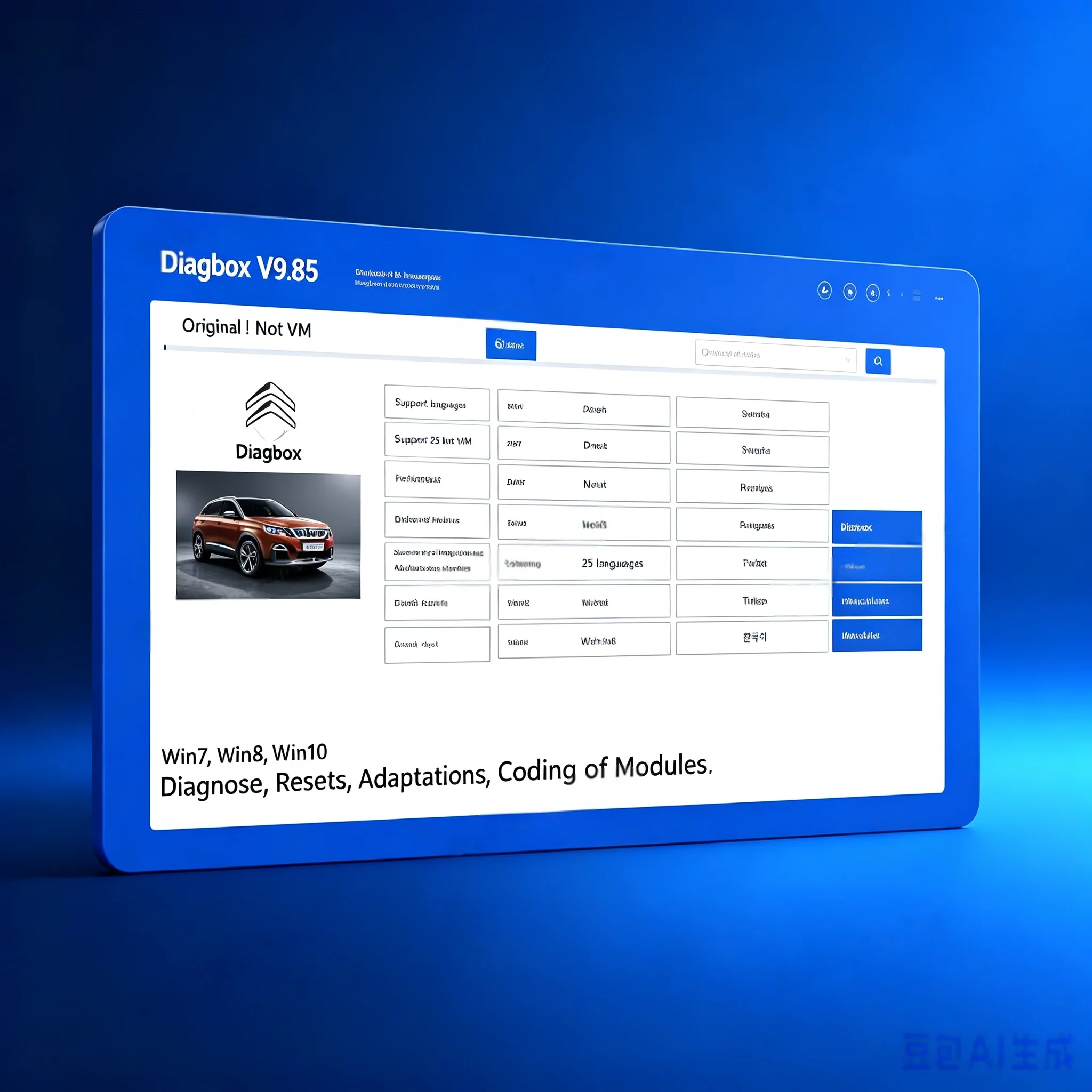 2025 NEW Diagbox 9.186 Car diagnostic software Diagbox V9.85 work with PP2000 Le-xia3 For Peo-geot For Cit-roen Original install