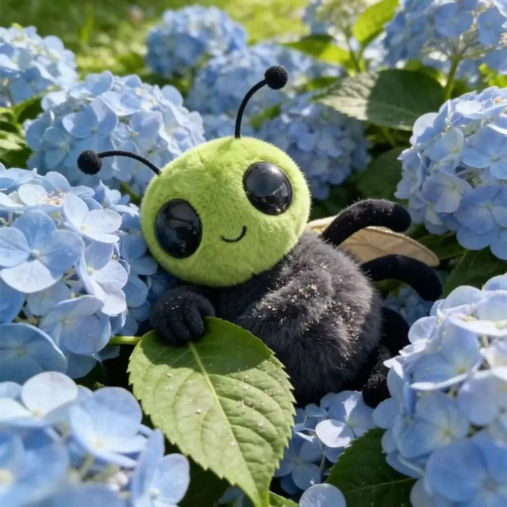 Soft Stuffed Green Headed Fly Creative Design Big Eyes Intresting Fly Keychain Simulation Style 18/30cm Insect Fly