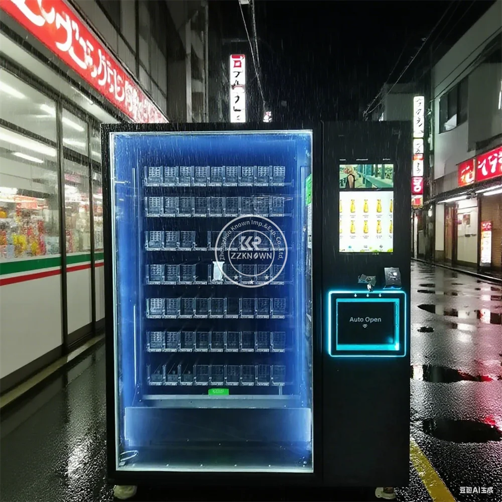 Custom Automatic Distributor Distributeur Automatique Combo Beverage Cans Bottles Drinks and Snacks Vending Machine