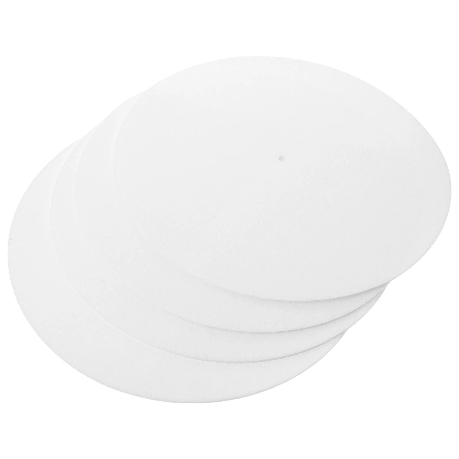 

4 Pcs Record Mat Turntable Anti-static Platter Slipmat Felt Player Vinyl Anti-vibration for