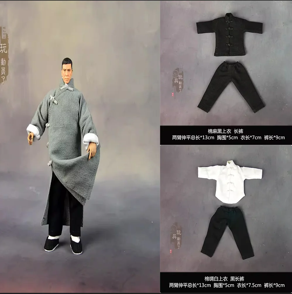 

Snail 1/12 Soldier Chinese Kung Fu Clothes Set Tops Pants Robe Fit 6'' Action Figure Body Model Toy In Stock