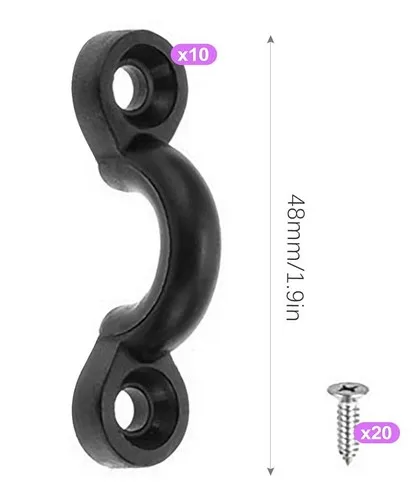 30-Piece For kayak Rigging Kit with Nylon Bungee Deck Loops and Pad Eye for Deck Mounting and Gear Retention on Watercraft