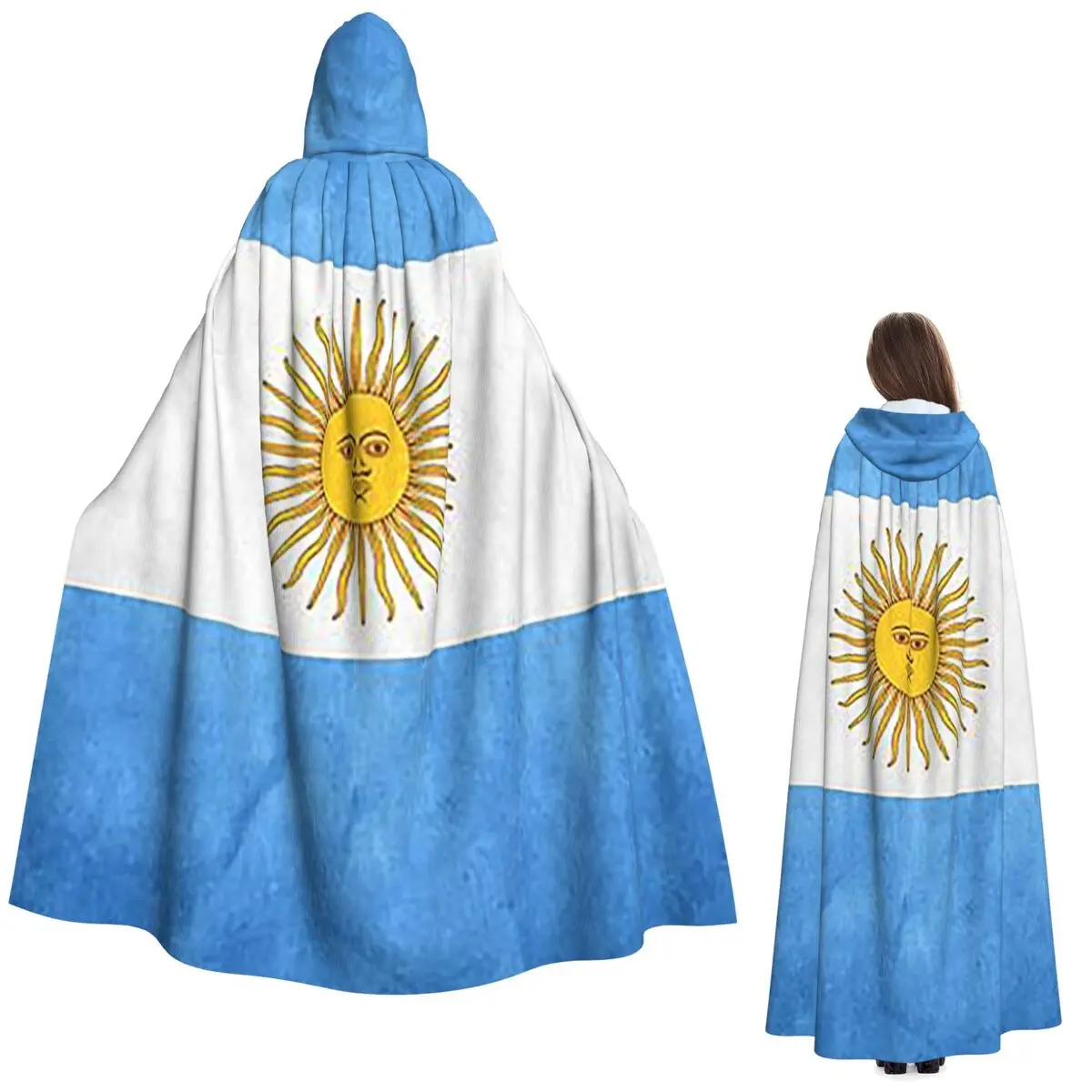 

Аргентина Аргентинский флаг Национальный флаг Аргентины Длинный плащ с капюшоном Ведьма Средневековый костюм Косплей Накидка ХэллоуинВечеринка