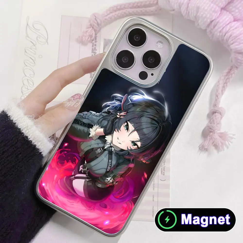

ZZZ Jane Doe Phone Case for iPhone 17 16 15 14 13 12 11 Air Pro Max Plus Electroplated Silver Magnet Cover