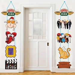 Friends Themed Party Decorations, TV Show Porch Sign - Hanging Banner, Friends Wall Decorations for Indoor Outdoor, Friends Merc