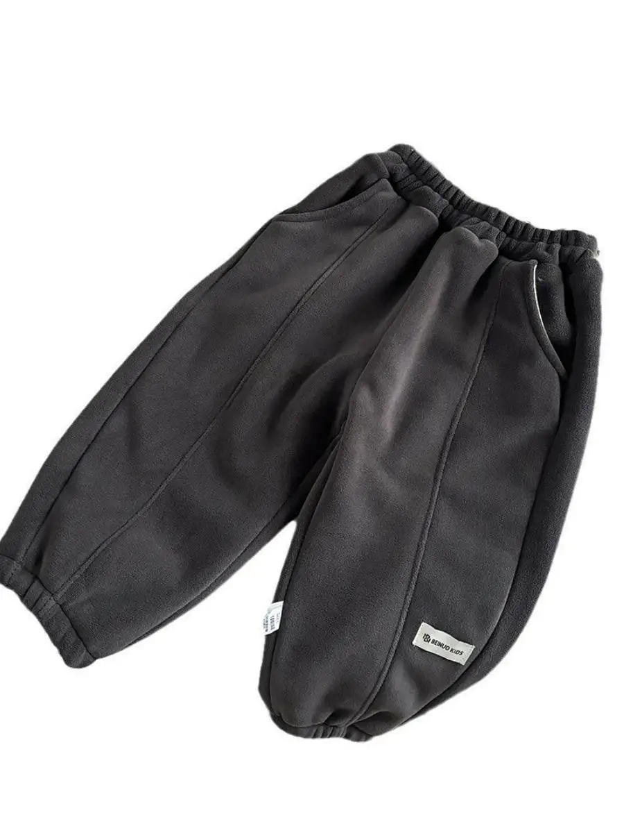 Thiened Fce Kinderhose, bequeme, warme Winterhose für Jungen und Mädchen, lange Hose mit verstellbarer Bündchen