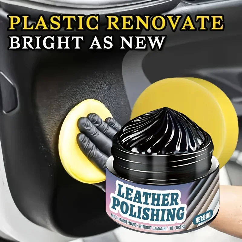 

Крем для быстрого обновления 80 г для автомобилей и пластиковых деталей — водоотталкивающий восстанавливающий крем для приборной панели, сидений, резиновых полосок и шин