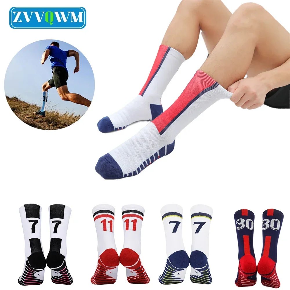 

1Pair Outdoor Thick Long Athletic Socks Women Men Sports Crew Socks Basketball Running Compression Sock Soccer Football Stocking