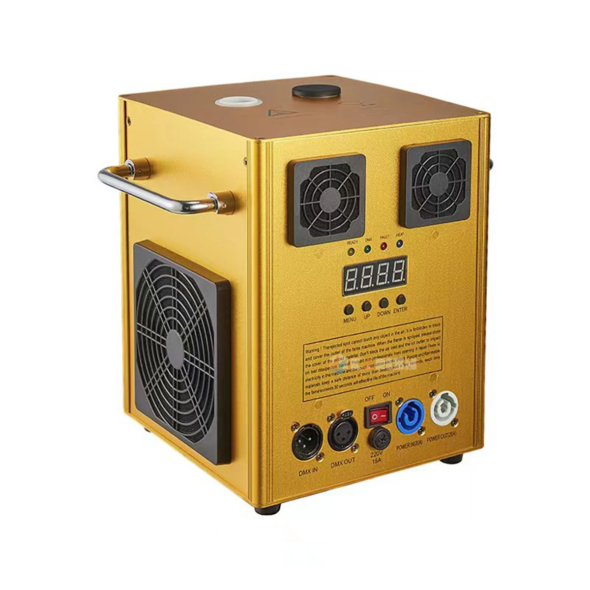 Máquina de faísca fria com 2 Flight Case, fogo de artifício, casamento DMX, controle remoto, fonte, pó Ti, 4pcs, 600W, 0 impostos