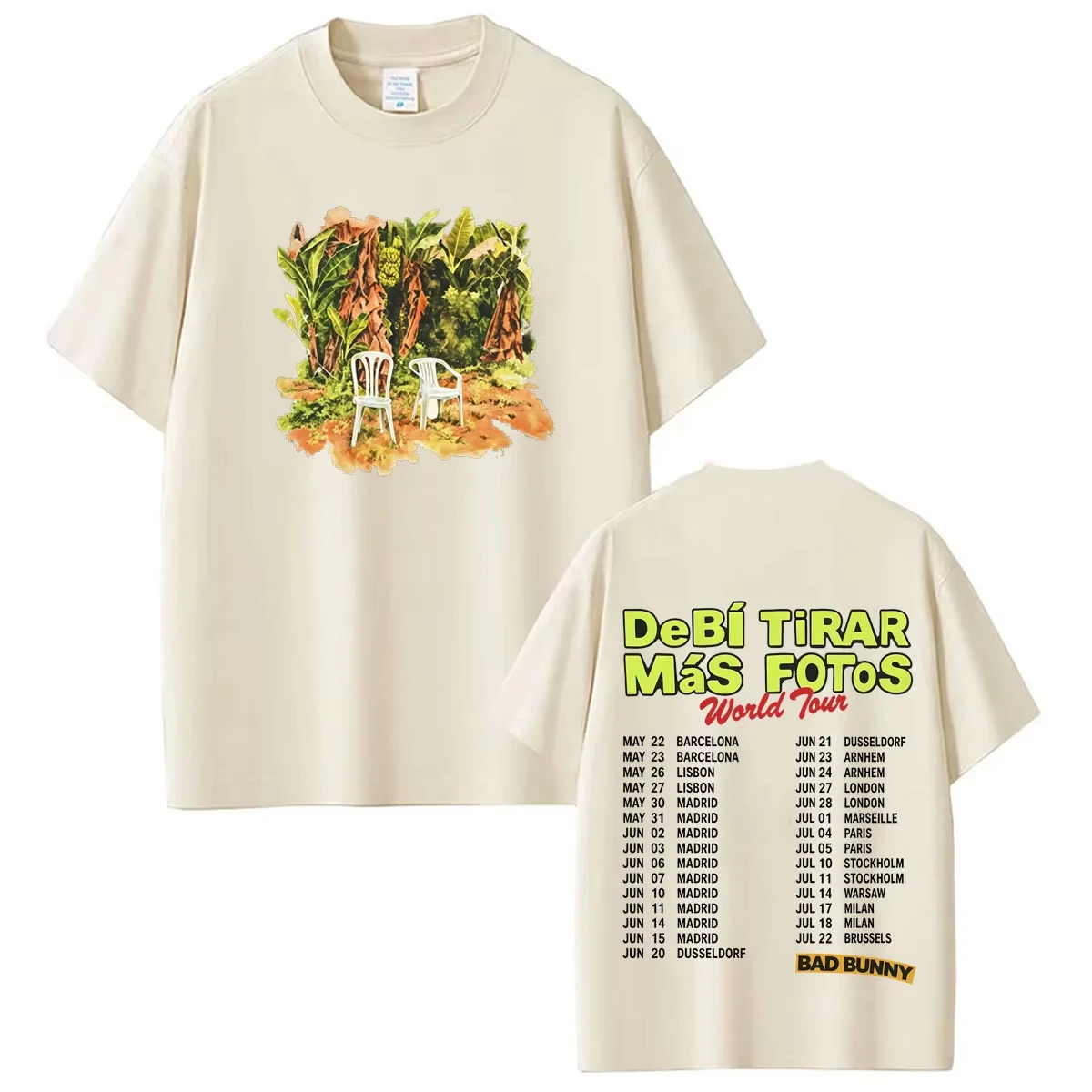 Rapper Bad Bunny Debi Tirar Mas Fotos DTMF Graphic Print T-Shirt Men Women Loose Casual Oversized O-neck Cotton Summer New Tee