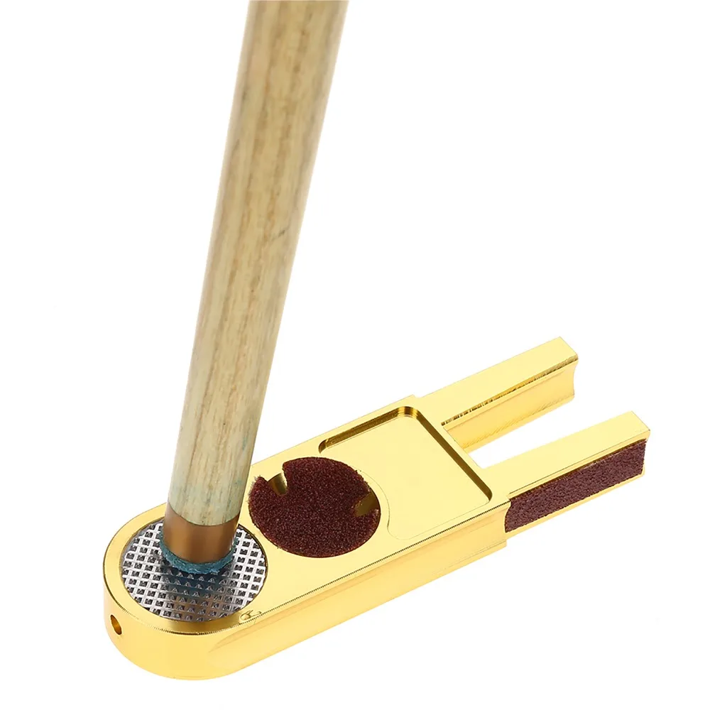 

Multifunction Tool Billiard Cue Tip Trimmer U Shaped Aluminum alloy Billiard Cue Tip Shaper Portable Compact
