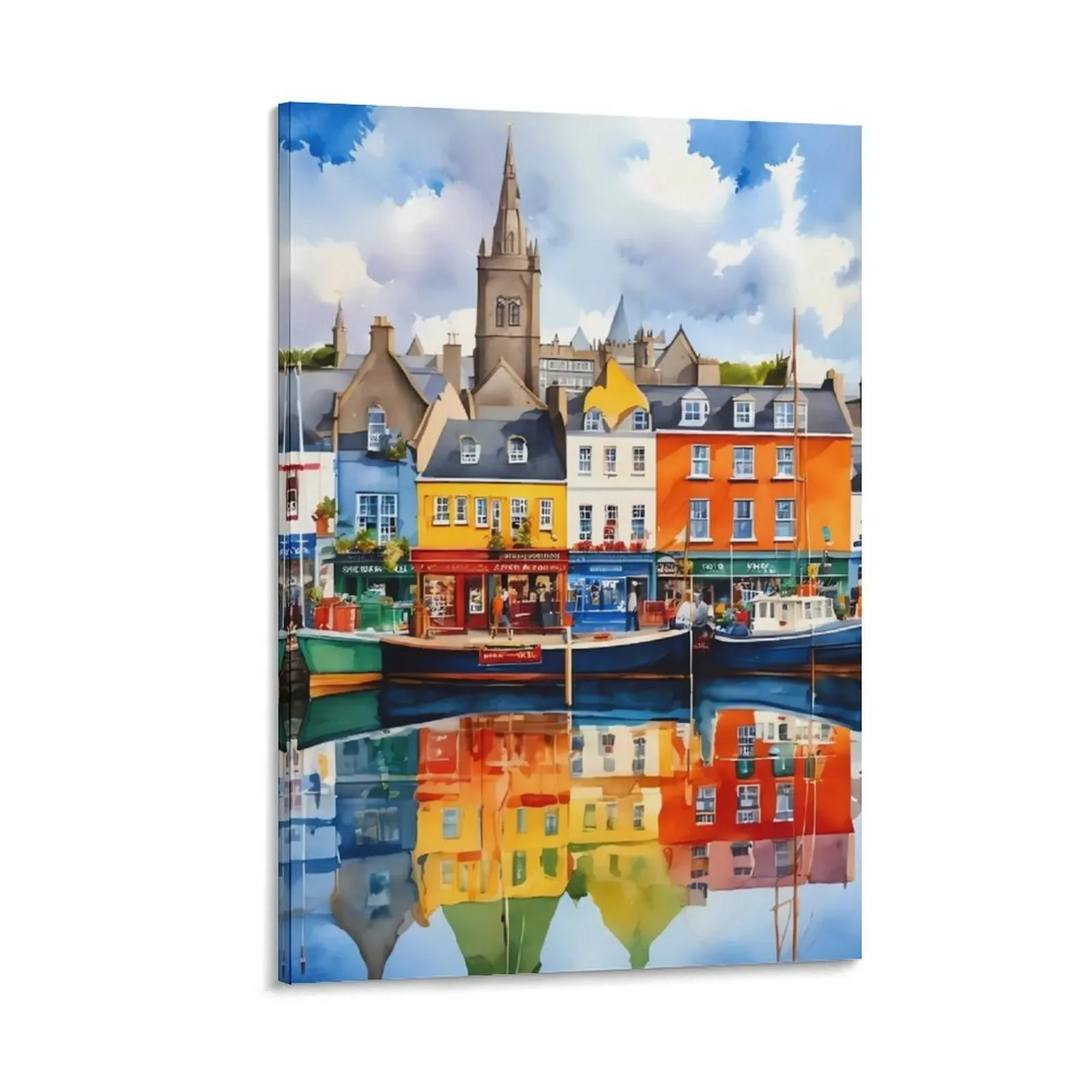 

GALWAY / Ireland: Colorful Galway: A Feast for the Senses Canvas Painting poster office decoration