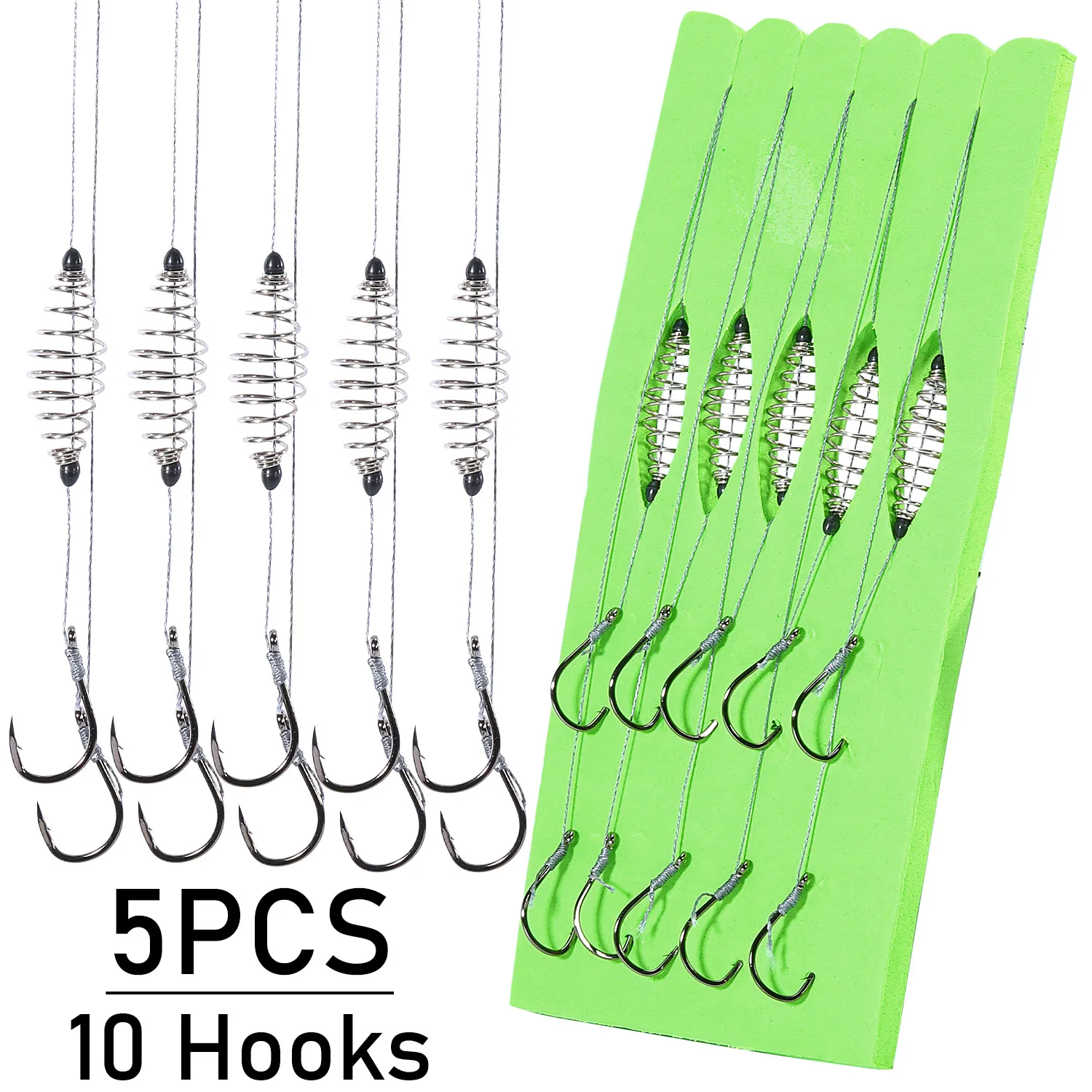 Sougayilang 5-teiliges Set Angelhaken Angelzubehör-Kit Karpfenangel-Ausrüstung Langlebiges Angelgerät für Angler
