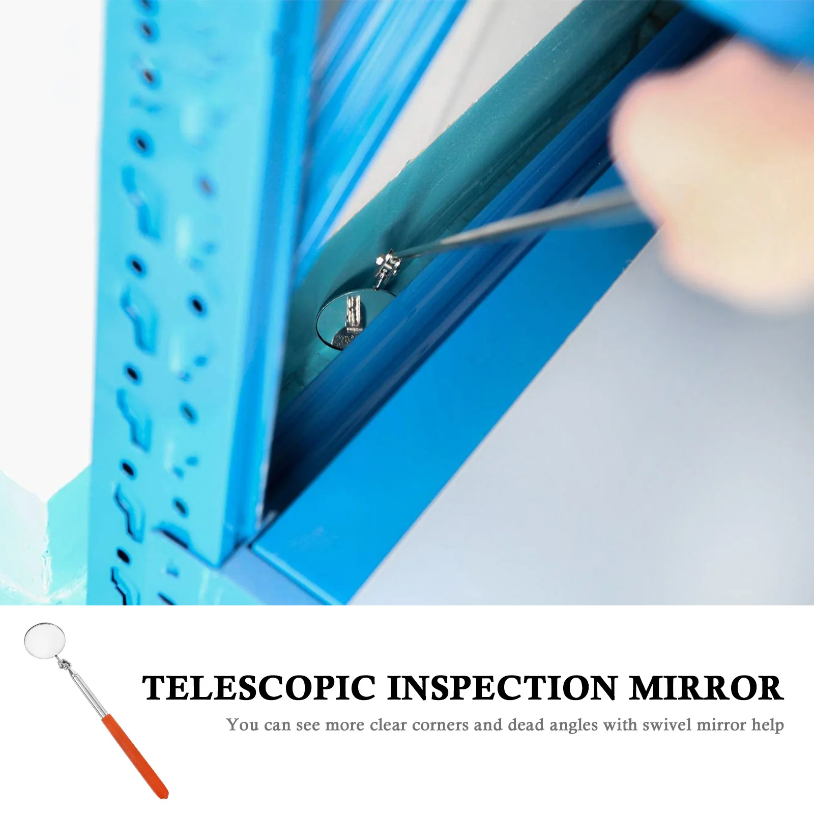 1 szt. Teleskopowy pręt inspekcyjny z obrotowym okrągłym lustrem do inspekcji silnika i podwozia samochodu