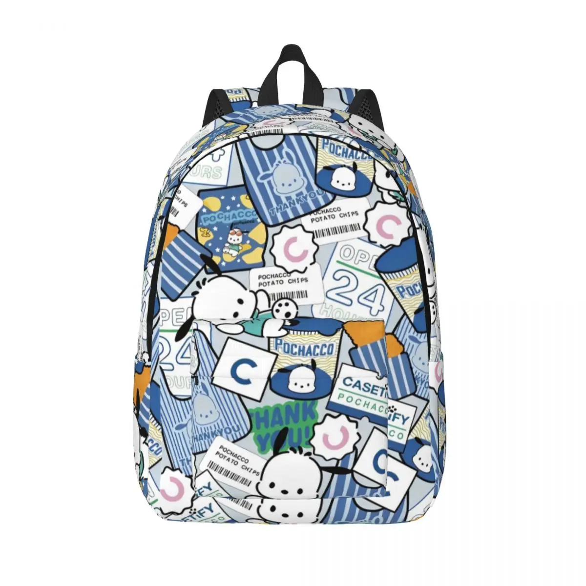

Pochacco Backside Logo Cool Backpack Lightweight High School Hiking Travel Daypack for Men Women Laptop Canvas Bags