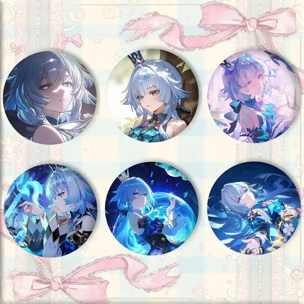 Game Anime Honkai Star Rail Cerydra Badge Round Art Brooch Clothes Backpack Accessories Lapelnd Laserh