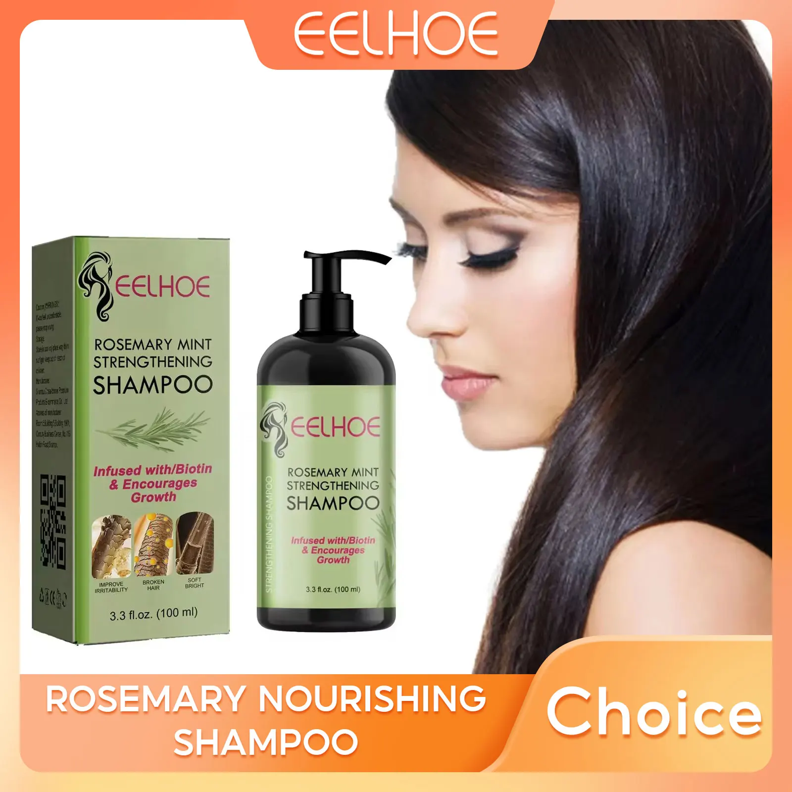 

Hair Straightener Shampoo Rosemary Mint Anti-frizz Refreshing Scalp Treatment Dry Damage Coarse Stimulates Hair Smooth Shampoo