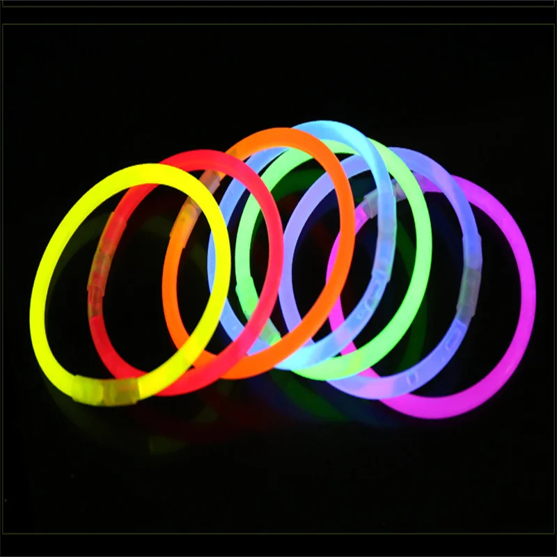 30/50pcs Party Fluorescence Prop Light Glow Sticks In The Dark Bracelet Necklace Neon Wedding Birthday Party Colorful Glow Stick