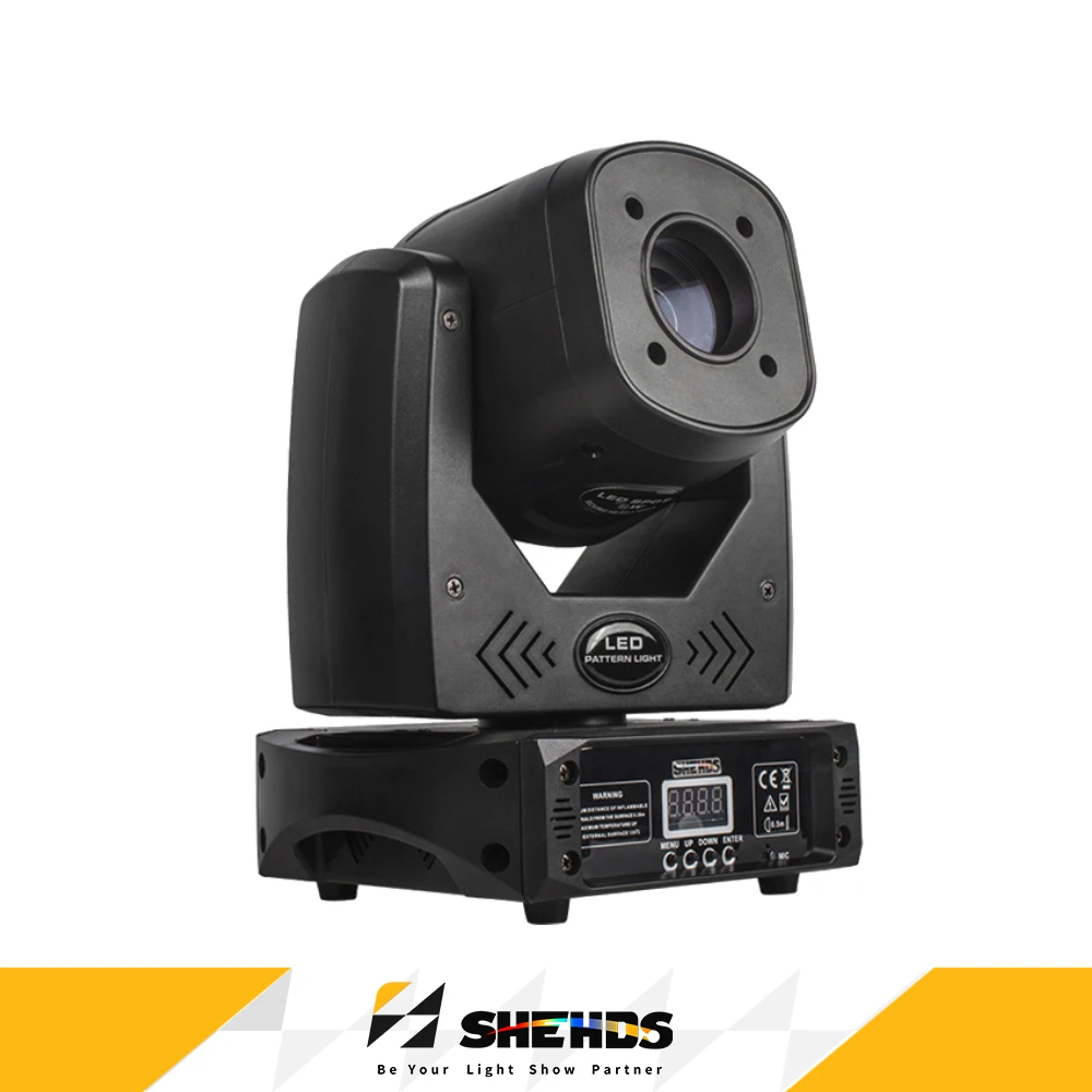 

SHEHDS LED 80W With 3 Face Prism Moving Head Light 7 Pattern Electronic Focusing Party Bar Dj Disco DMX Stage Nightclub Theater