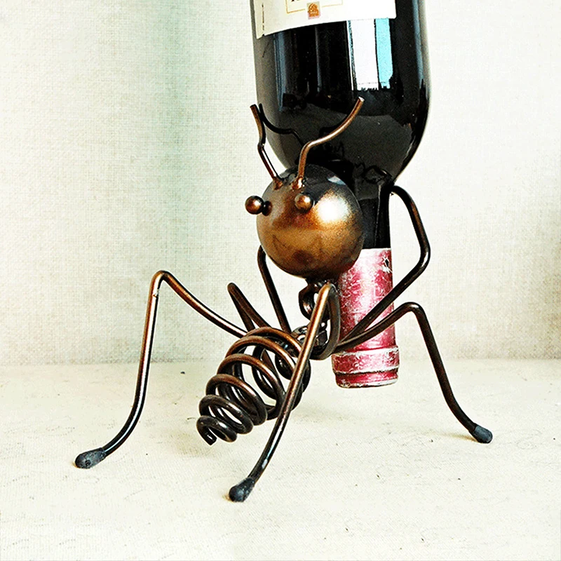 Creative Ant Spider Wine Rack Poised Bottle Holder Cabinet Stand Bracket Bar Vintage Home Table Decor