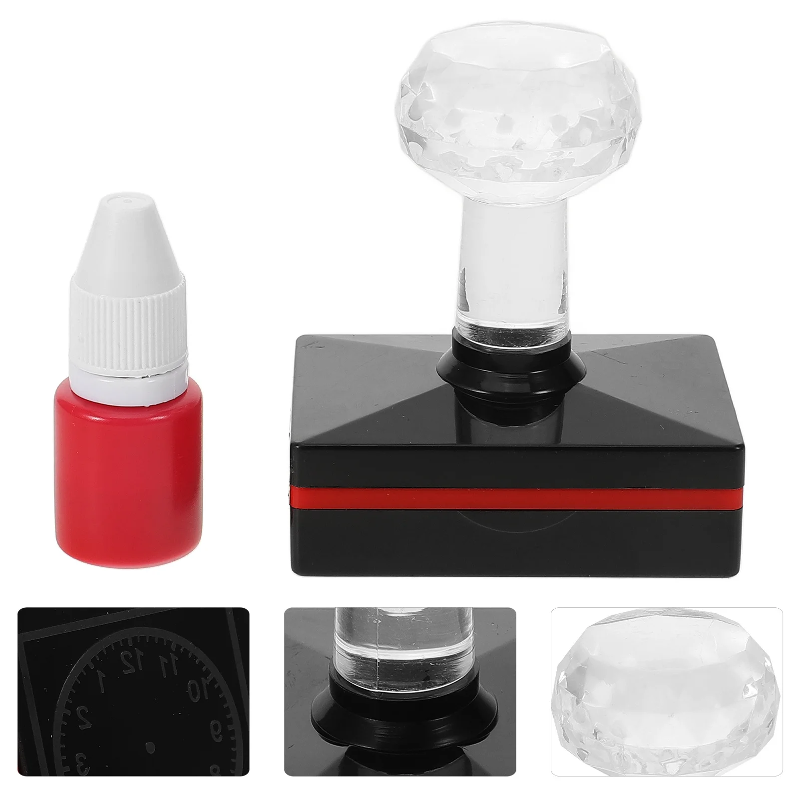 

Children Clock Stamp Round Clear Clock Face DIY Stamper Educational Time Learning Tools for Classroom Worksheets Activities