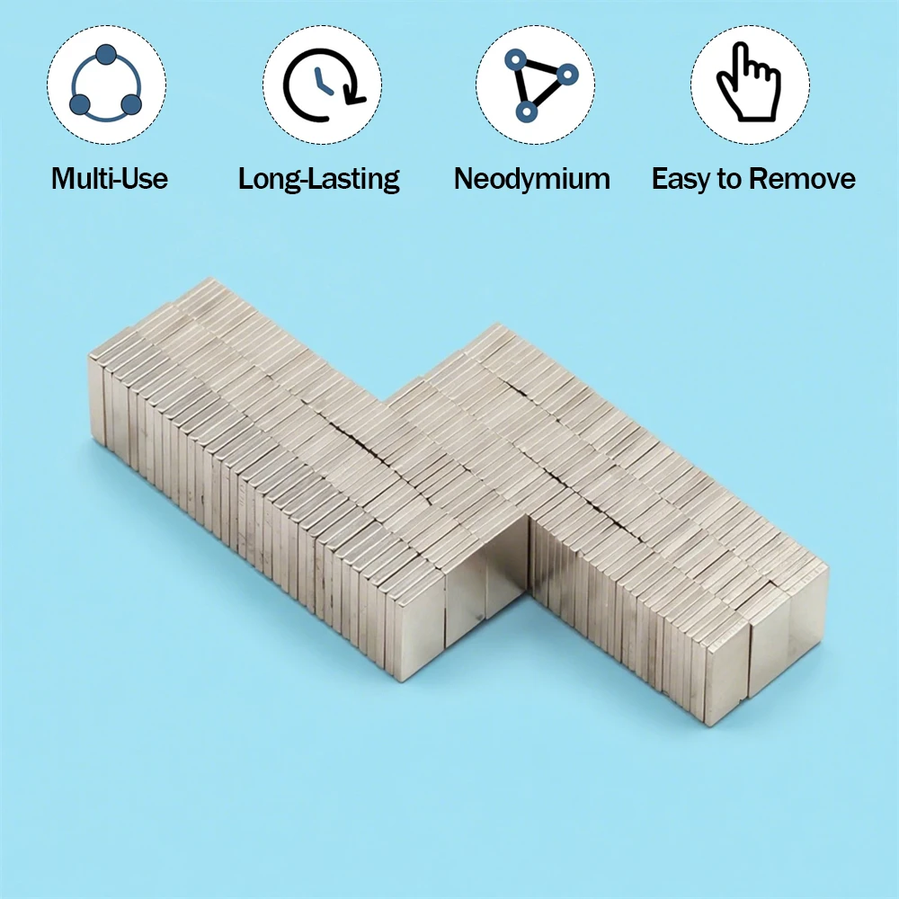 Neodymium Magnet 10x5x1mm Block Strong Suction Anti-Rust For DIY Craft Home Storage Industrial Hardware Model Building
