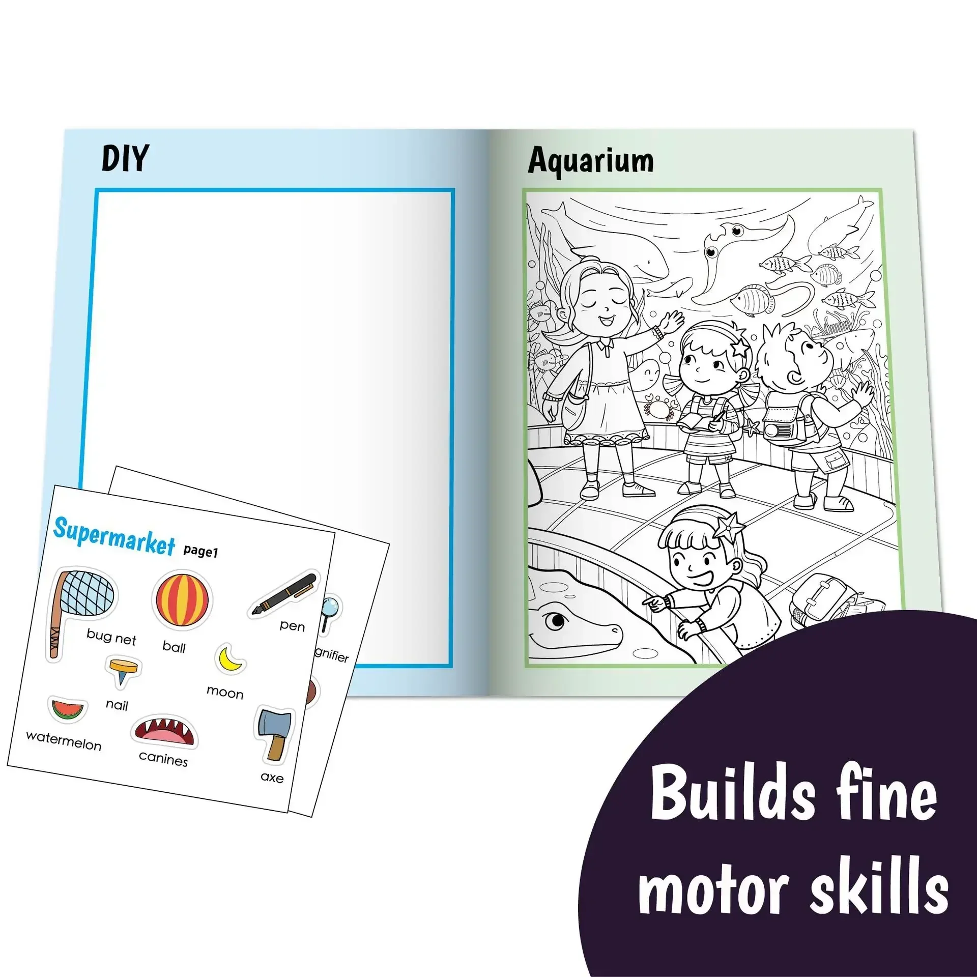 Zabawki Poszukiwania Książeczki do kolorowania Książeczka sensoryczna Trening myślenia dla dzieci Zabawa w poszukiwanie Układanka Prezent