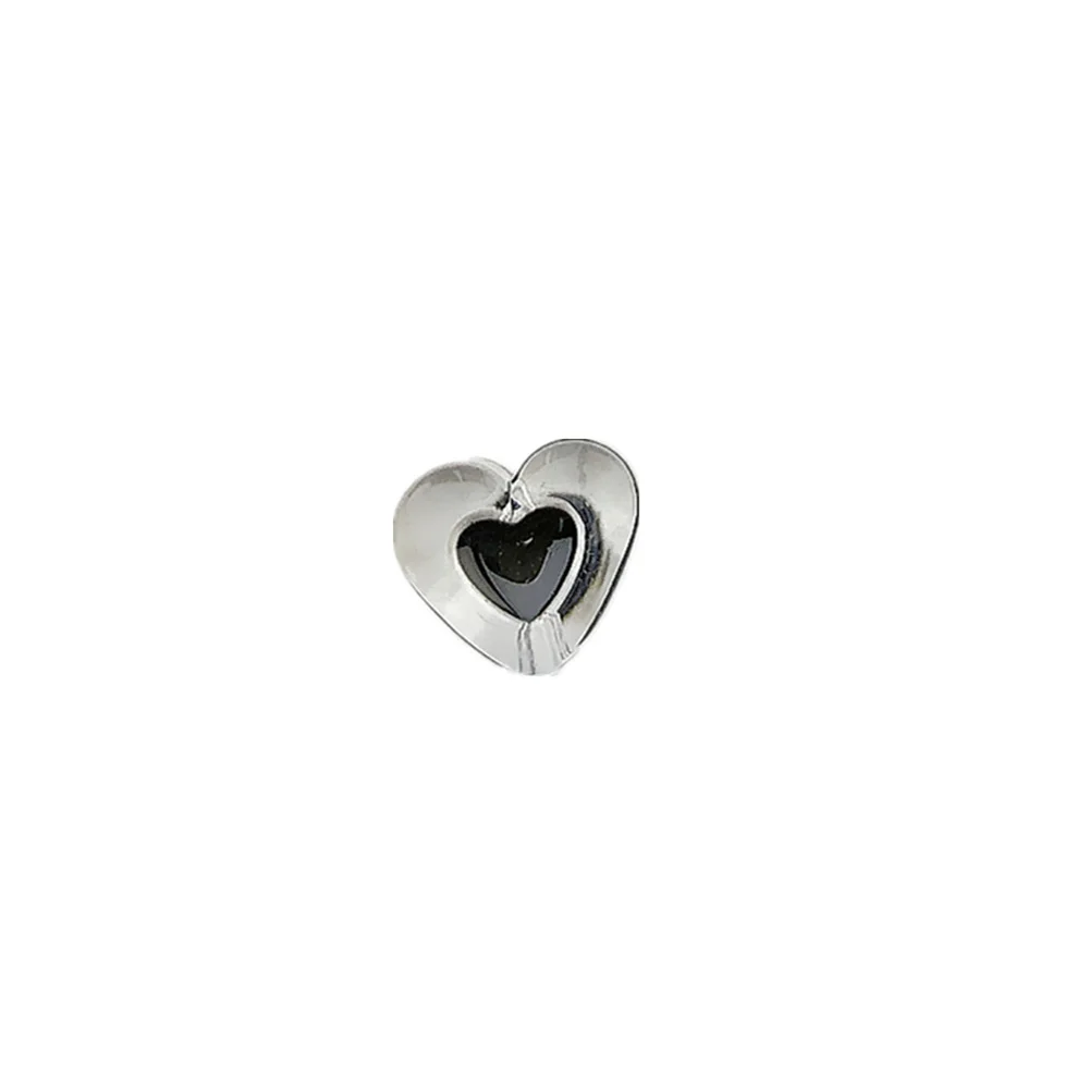 TX86 Transparent Black White Heart Cool Acrylic Three-Dimensional Beaded Bracelet Mobile Phone Chain DIY Material Accessories