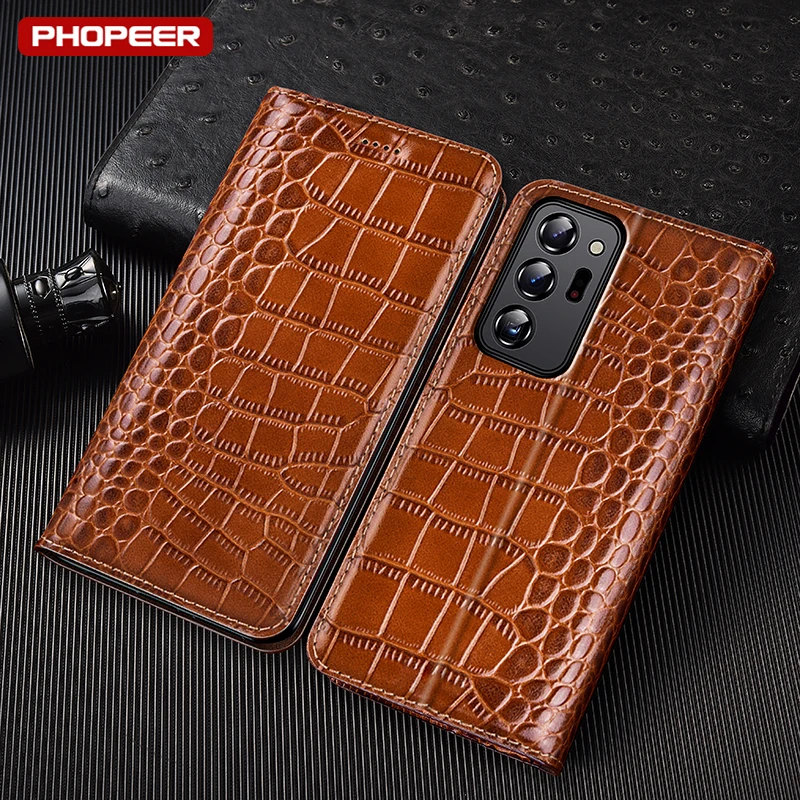 

Genuine Leather Magnetic Flip Cover Case With Card Slot For Samsung Galaxy Note 20 10 9 8 7 5 Plus Ultra Xcover 4 4S 5 6 7 Pro