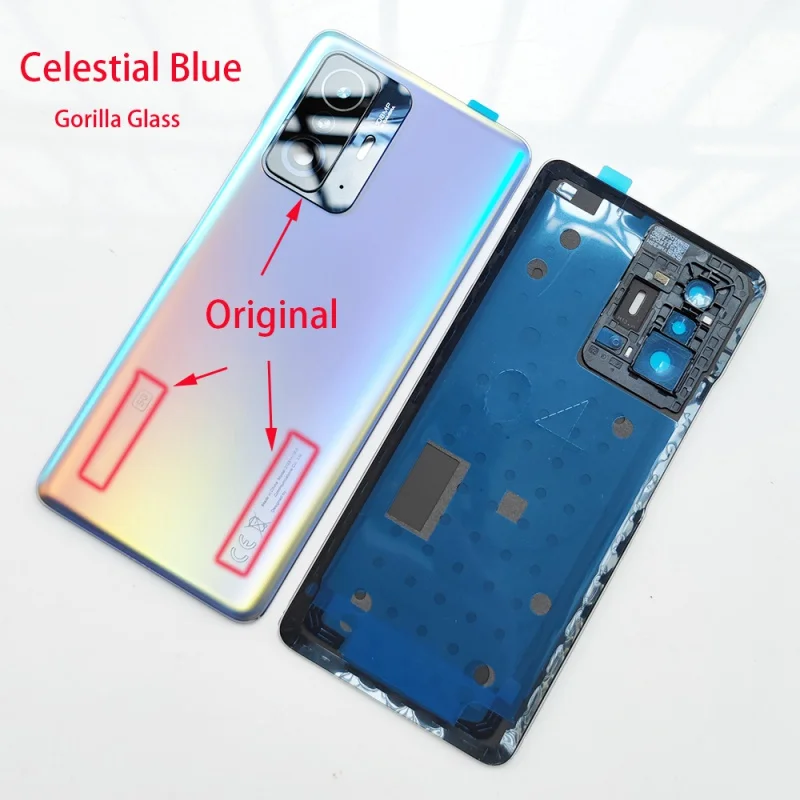 Mi 11t Glass For Xiaomi 11T Pro Battery Cover 11T Replacement Rear Housing Door With Adhesive   Camera Lens