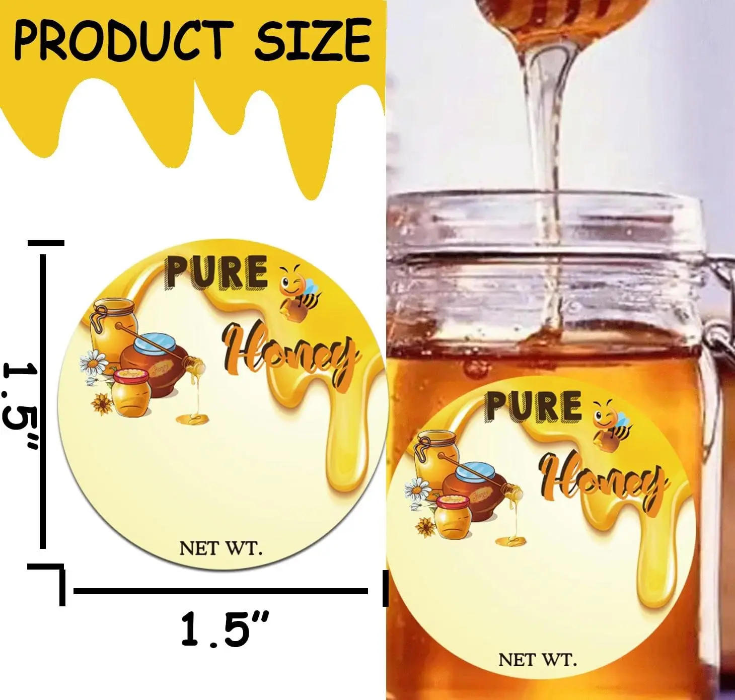 Pure Honey Stickers 1.5