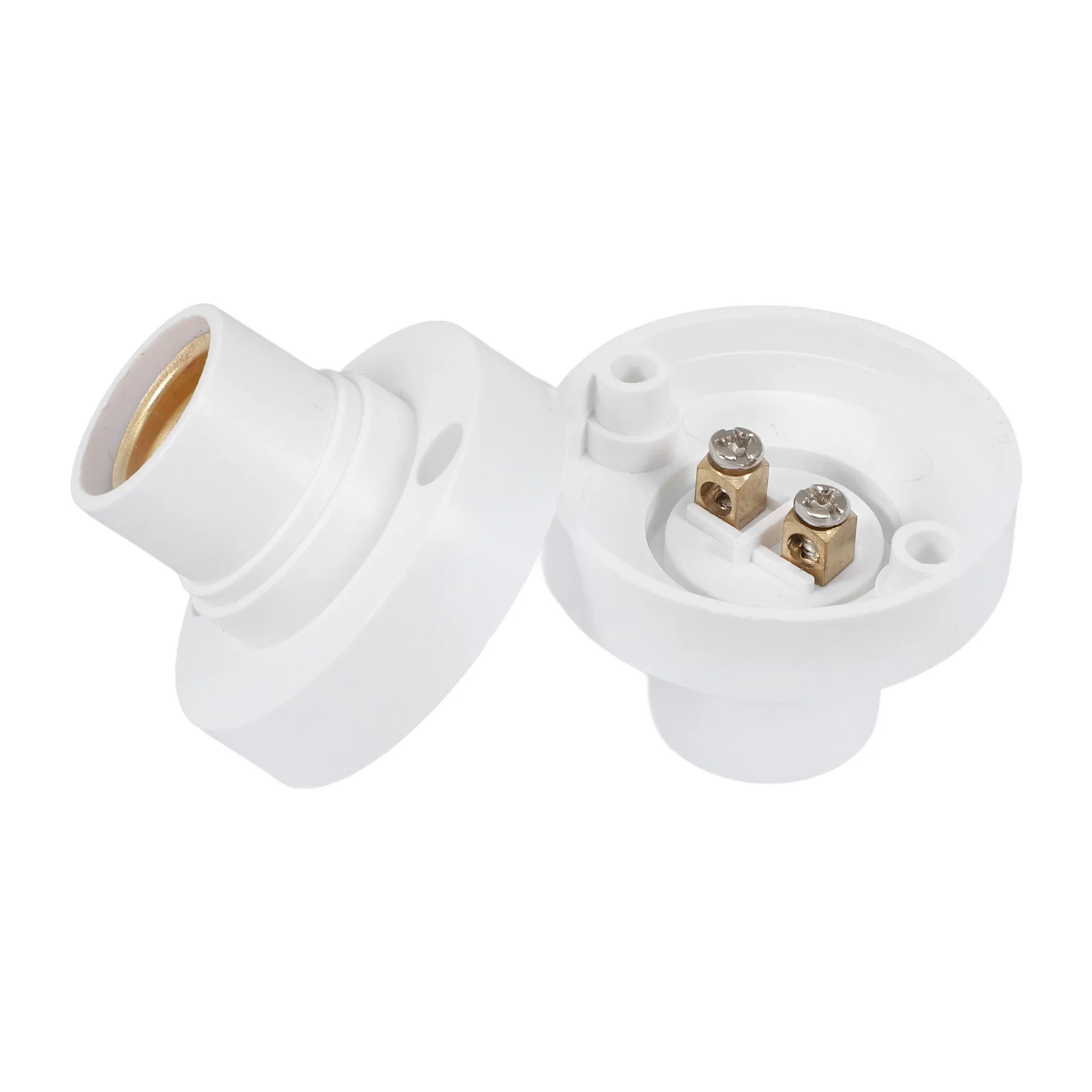 

2Pcs E14 Small Screw Bulb Holder Round Socket Compatible Lamp Base Reliable Electrical Test Light Socket Bulb Base